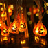 Halloween Pumpkin String Lights, 10 feet 20 LED Battery Powered 3D Jack-O-Lantern Halloween Decoration Lights for Indoor Outdoor Decor, Home Party...