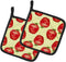 Caroline's Treasures BB7516PTHD Watercolor Apples and Polkadots Pair of Pot Holders Kitchen Heat Resistant Pot Holders Sets Oven Hot Pads for Cook...
