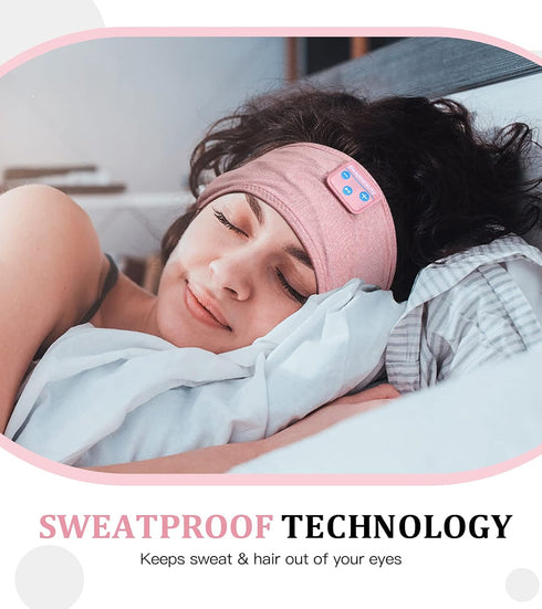 Perytong Sleep Headphones Adjustable Bluetooth Headband Soft Headphones Headband,Long Time Play Headphone Band with Built in Speakers Perfect for ...
