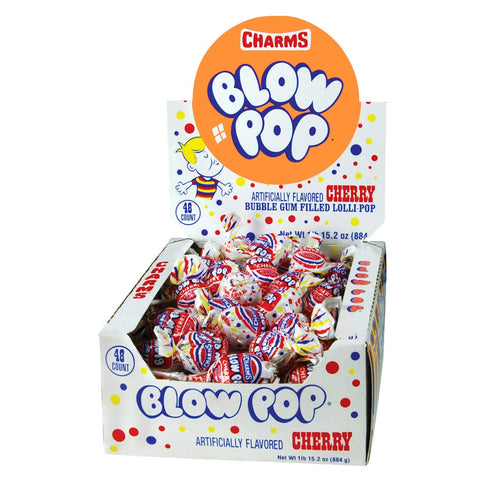 Charms Blow Pops, Flavor, Cherry, 48 Count (Pack of 1)...