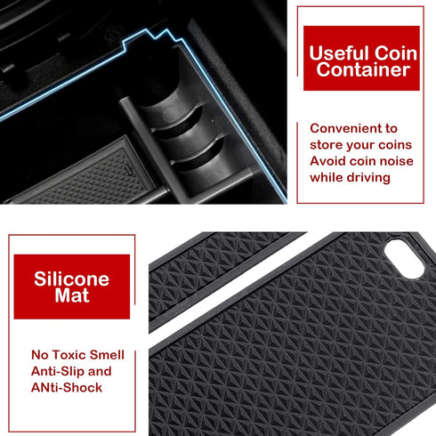 TTCR-II Compatible with Mercedes Benz C Class W205 Center Console Organizer 2015-2021 (Sedan & Coupe Only), for GLC W253 Console Organizer Tray 20...