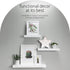 Kiera Grace Stockholm Maine Floating Wall Shelves - White, 12", 16", 24", Set of 3...