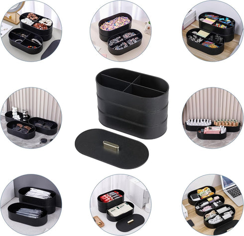 Yesesion Large Cord Organizer with Lid, Plastic Cable Management Box with 20pcs Wire Ties for Desk Drawer, Home Office Supplies, Electronics, Clip...