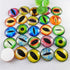 Julie Wang 20 PCS 1.18inches Mixed Style Dragon Eyes Round time gem cover Glass Cabochon Dome Dolls Jewelry Cameo Pendant Finding 30mm...