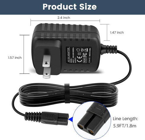 Replacement for Bissell Pet Hair Eraser Vacuum Charger, Compatible with Bissell 2390A 2390 23903 2284 2387 2284W 14.4V Lithium Ion Cordless Hand V...