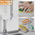 RIMAY Smile-Face Dish Wand Handle for Scrub Daddy Sponge - Soap Dispensing Cleaning Dishwand Scrub Handle Set with Holder (No Sponge Included)...