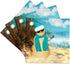 3dRose cst_173007_3 Sandy Beach Sandman with Ocean View Fun Spoof on a Snowman-Ceramic Tile Coasters, Set of 4...