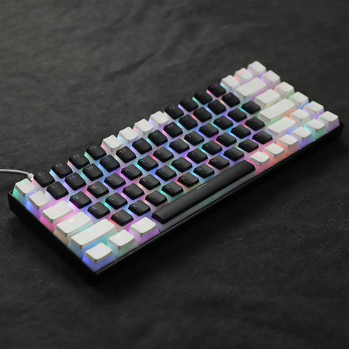 YMDK 117 PBT Double Shot Doubleshot Shine Through ANSI ISO OEM Profile Pudding Keycaps Key caps Sealed Legend for MX Mechanical Keyboard 61 68 87 ...