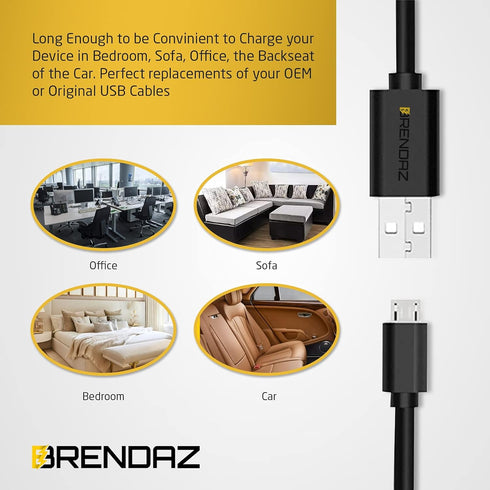 BRENDAZ USB 2.0 Type A Male to Micro Type B Male Cable Compatible with Nikon UC-E20 and is Compatible with Nikon D3500, D5600, D7500 DSLR and Z50 ...