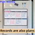 Magnetic Dry Erase Whiteboard Set for Refrigerator, 17x12 inch Magnetic White Board with 3 Markers and Eraser, Magnetic Calendar Bundle, for Home ...