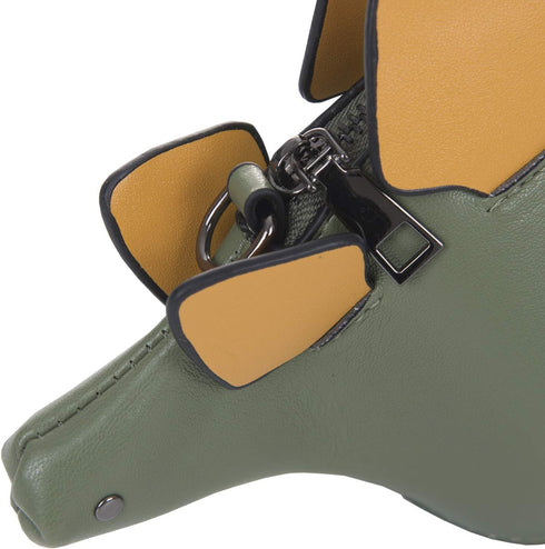 QZUnique Dinosaur Shark Shoulder Bag for Women 3D Animal Novelty Purse Zipper Crossbody Handbag Clutch Messenger Bag for Girl...