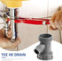 5pcs Three-way Drain Pipe Home Sink Overflow Three-way Sealed Sink Overflow Three-way Sink Drain Overflow Three-way Simple Sink Overflow Three-way...