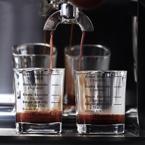 Espresso Shot Glasses, 26-Incremental Measurement, 2 OZ / 60ML (Sturdy-2 pack)...