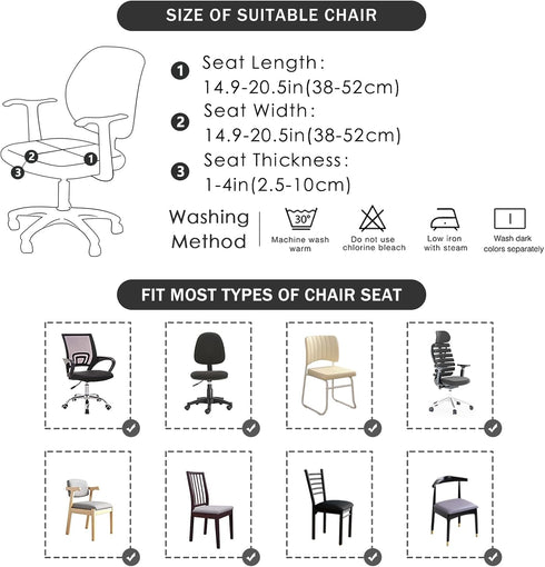 FORCHEER Office Chair Seat Covers, Stretch Desk Chair Seat Cover (Paisley)...