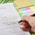 BAYTORY Transparent Sticky Notes, 3 x 3 inch Clear Waterproof See Through Memo Pad, Self-Adhesive Translucent Writable Index Tabs for Annotating B...