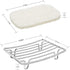 Bar Soap Dish Holder for Shower Bathroom Stainless Steel Rust Proof Self Draining with White Soap Saver Pad...