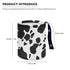 Cow Print Car Garbage Can Waste Basket for Cars - Back Seat, Floor, or Hanging Headrest Car Accessories Interior Road Trip Essentials...