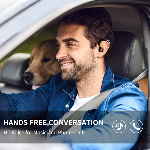 Bluetooth Headset, Wireless Earpiece V5.0 Bluetooth Earpiece Ultralight Hands Free for Business/Office/Driving/Sporting...