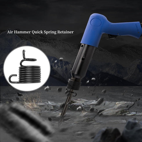 Air Hammer Quick Spring Retainer, drain cleaner nozzle air chisel retaining spring Replaceable Air Hammer Metalworking Chisels for 150 190 250 Pne...