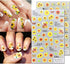 5 Sheets Flower Nail Art Stickers Decals, 5D Sunflower Nail Stickers for Nail Art,3D Self-Adhesive Engraved Nail Art Supplies Yellow Floral Small ...