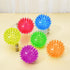 6 Pcs Light Up Spiky Ball Dog Toy, Dog Chew Toys for Teething, Glow in The Dark Dog Balls, Spikey LED Flashing Rubber Dog Ball Bounce-Activated Pu...