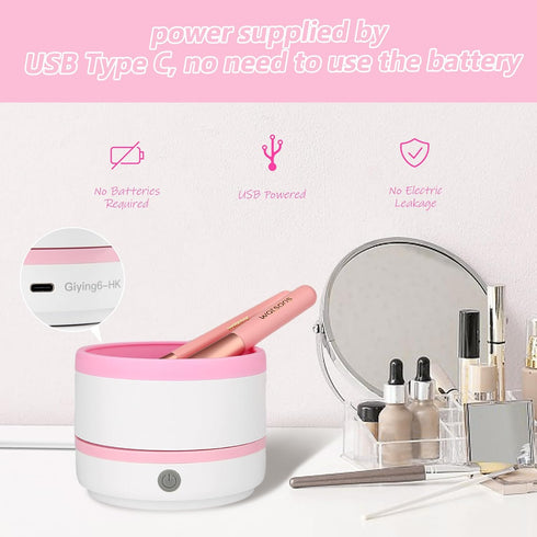 Electric Makeup Brush Cleaner Machine, Highly Effective Upgraded USB Makeup Brush Cleaning Tool for Beauty Makeup Brush Sets of Various Sizes, Eye...