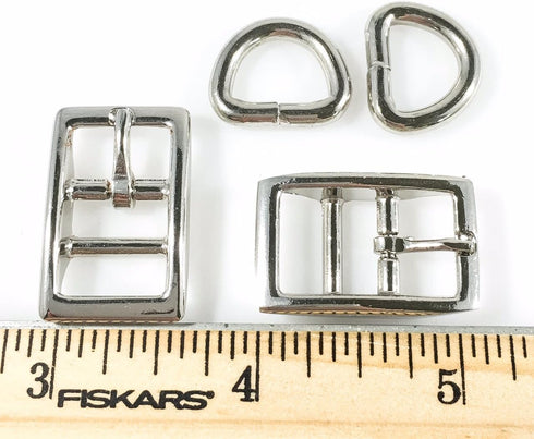 Dangerous Threads DOG Collar Buckles W Dee 1/2" Nickel Finish 20 Sets...