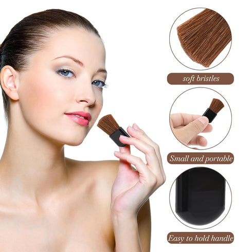 30Pcs Disposable Makeup Brushes Mini Cosmetic Brush Small Blush Brushes Portable Powder Brush for Loose Powder Foundation Applicator Beauty Tool f...