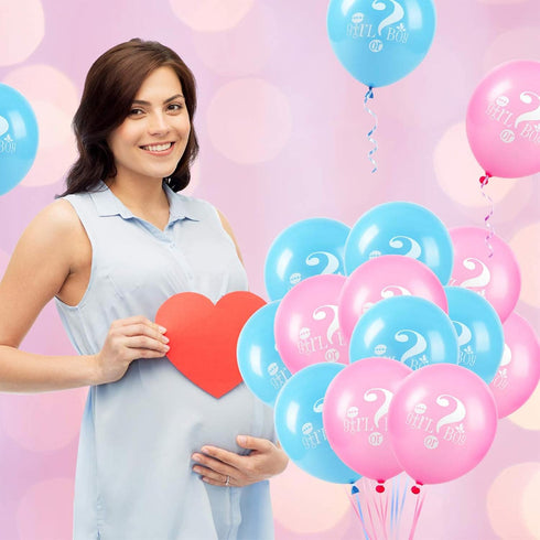 Lecpeting 20 Pcs Gender Reveal Balloons Boy or Girl Letter Balloon 12 Inches Latex Party Balloon for Baby Shower Themed Party Decorations...