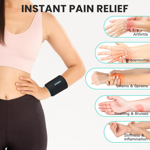 Wrist Ice Pack Wrap, Reusable Hand Gel Ice Pack for Hot Cold Compress, Pain Relief for Rheumatoid Arthritis, Tendinitis, Carpal Tunnel Pain, Injur...