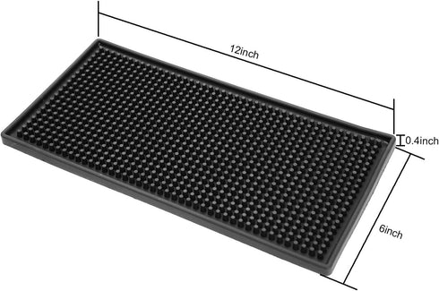 KINJOEK 6 x 12 in Bar Mat, Non Slip Bar Service Spill Mat Drying Mats for Countertop Cocktail Bartender Coffee Beverages...