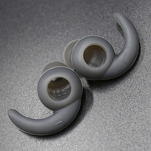 3 Pairs Silicone Hooks Eartip Eartips Earbuds Eargels Compatible with Synchros Reflect BT Sports Wireless Bluetooth Earphones (Grey)...