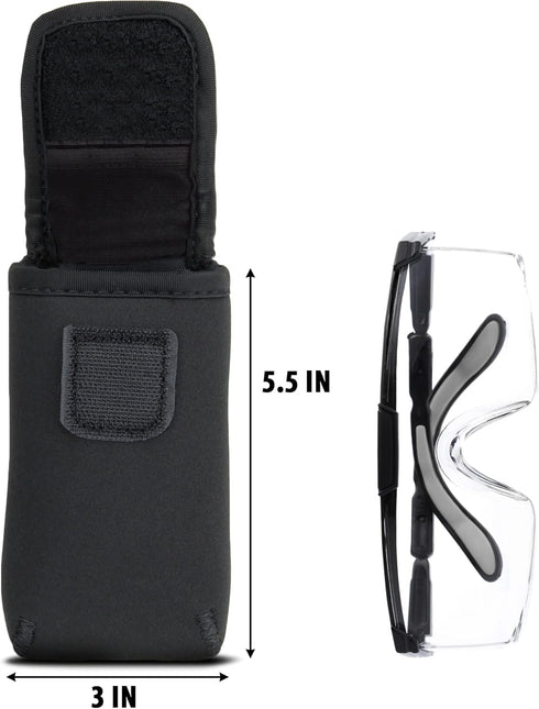 USA Gear Safety Glasses Case for Protective Eyeglasses with Reinforced Belt Loop and Carabiner for 3M, Radians, Pyramex, Dewalt and More - Great f...