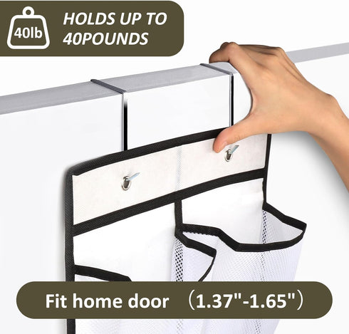 2PK 12 Large Pockets Over Door Hanging Shoe Organizer...