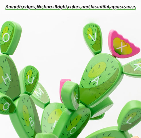 Montessori Toys Balancing Cactus Toy Fun Educational Activities for Toddlers 3+ Montessori Stacking Puzzles Portable Toy Letter Puzzle Toys Fine M...