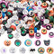 1 Box 300Pcs Halloween Clay Bead Polymer Clay Beads Holiday Pumpkin Ghost Spider Bat Heishi Spacer Beads for Jewelry Making Supplies Bead Assortme...