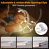 Clamp Table Lamp, 10 LEDs USB Rechargeable Clip on Book Light for Bed Reading with 3 Lighting Colors, Stepless Dimming, 120 Hours Runtime, 360° Fl...