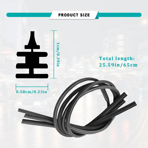4 Pieces DIY Adjustable Windshield Wiper Blades Rubber, Frameless Insert Silicone Strips Windshield Wiper Baldes Strip, Universal for Most Vehicle...