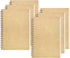 DSTELIN Blank Spiral Notebook, 6-Pack, Soft Cover, Sketch Book, 100 Pages / 50 Sheets, 7.5 inch x 5.1 inch, 100GSM, (Brown)...