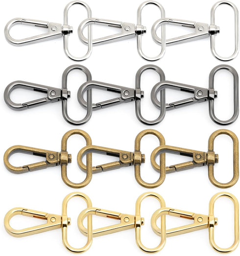 CRAFTMEMORE Snap Hook Swivel Push Gate Lobster Clasps Fashion Clips Purse Making FS10 Pack of 10 (Gunmetal, 3/4 Inch)...