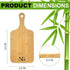Mini Bamboo Cutting Board with Juice Groove and Handle (8.75inch x 4.25inch); Rounded Bamboo Cutting Board Vegetable Chopping Board Great for Cutt...