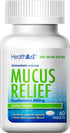 HealthA2Z® Mucus Relief | Guaifenesin 400mg | Immediate Release | Expectorant (60 Counts)...