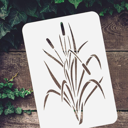 FINGERINSPIRE 4 Pcs Bark Camouflage Stencil 11.7x8.3 inch Camouflage Grass Bark Reed Pattern Stencils Plastic Wall Camo Stencil Kit Reusable DIY A...