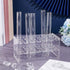 OLYCRAFT 18 Sockets Acrylic Clear Test Tube Rack Transparent Acrylic Test Holder Rack Centrifuge Tube Holder Labortory Display Stands Lab Supplies...