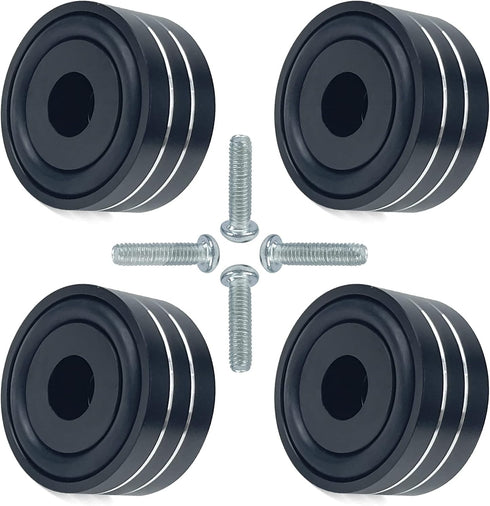 Sutekus Speaker Isolation Feet 40x20mm Audio Speaker Sound Pad with Non-Slip Rubber Rings for Audio,Speakers, Home Theater (Black)...