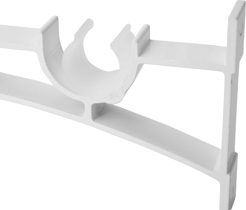 AddGrace Double Curtain Rod Brackets Set of 4 for Drapery Rod Window Hardware Rod Holders (White)...