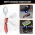 Camping Eating Utensils HIKENTURE 4-In-1 Stainless Steel Spoon Fork Knife Bottle Opener Set,Foldable Backpacking Cutlery for Traveling, Hiking, Bo...