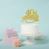 Gold Glitter 40th Anniversary Cake Topper - for Happy 40th Wedding Anniversary / 40th Birthday Party/Cheers to 40 Years Party Decorations...