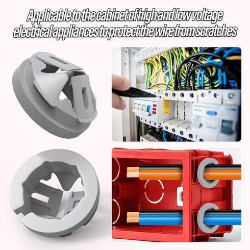 100pcs 3/8-1/2 Inch Non-Metallic Button Push-in Cable Connector, Plastic Cable Connector Electrical Conduit Fittings, Fits 1/2-Inch Knock Outs, Us...