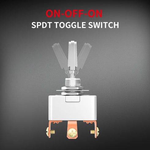 DaierTek 50A 12V DC Heavy Duty Toggle Switch 3 Position 50 Amp Toggle Switch 3 Way Automotive Car 12 Volt SPDT ON-Off-ON 3 Pin...